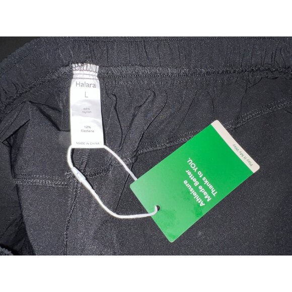 Halara Waterproof High Waisted Belted Pocket Hiking Cargo Shorts Sz Large Black - Picture 6 of 14